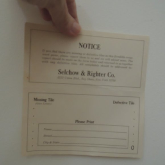 Scrabble Board Game Vtg 1953 Word Game in Burgundy Box COMPLETE - Picture 6 of 12